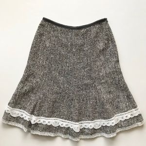 LAST DAY Cynthia Steffe black tweed circle skirt